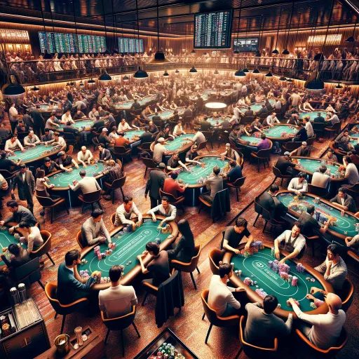 a poker tournament in action