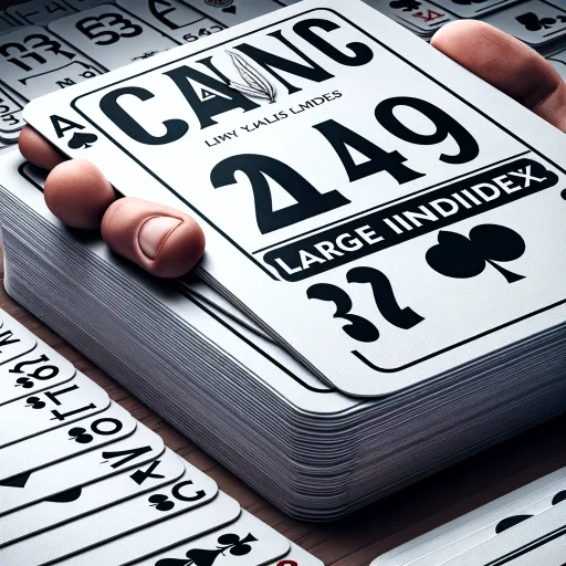 large index playing cards